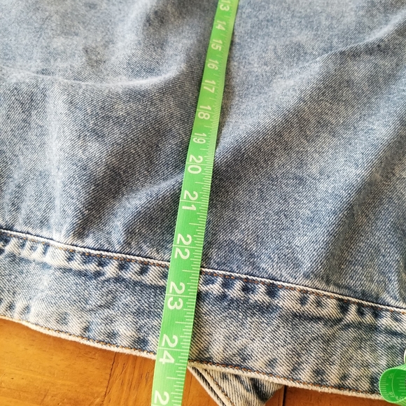 H&M Denim Navy Floral-Embroidered Trucker Jacket - Picture 11 of 11